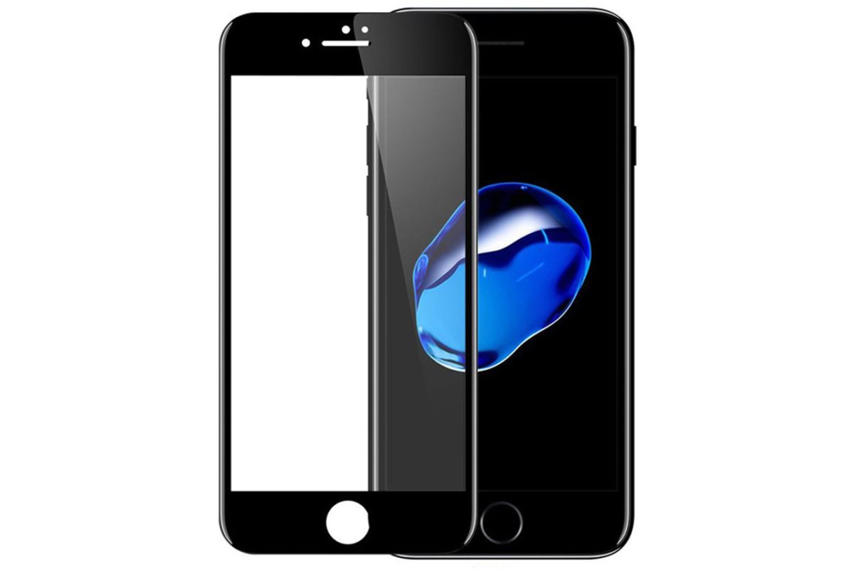 

Защитное стекло для Apple iPhone SE (2022) (приват) закаленное, полное покрытие, черный