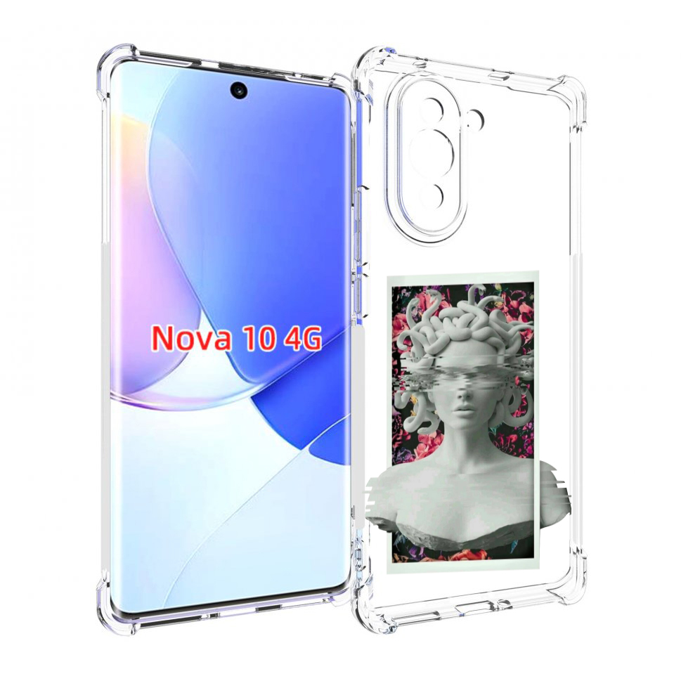 

Чехол MyPads статуя-медузы для Huawei Nova 10, Прозрачный, Tocco