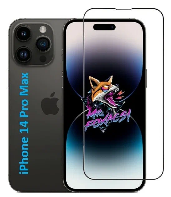 

Защитное стекло для Apple iPhone 14 Max полное покрытие, черный