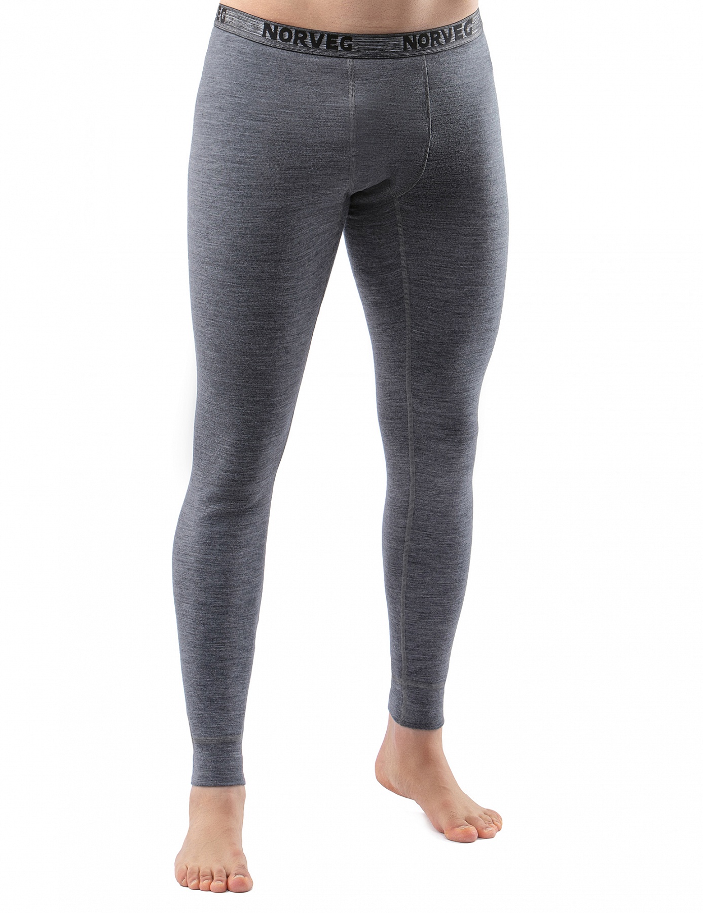 

Кальсоны Norveg Soft Woolmark, серый меланж, Soft Woolmark