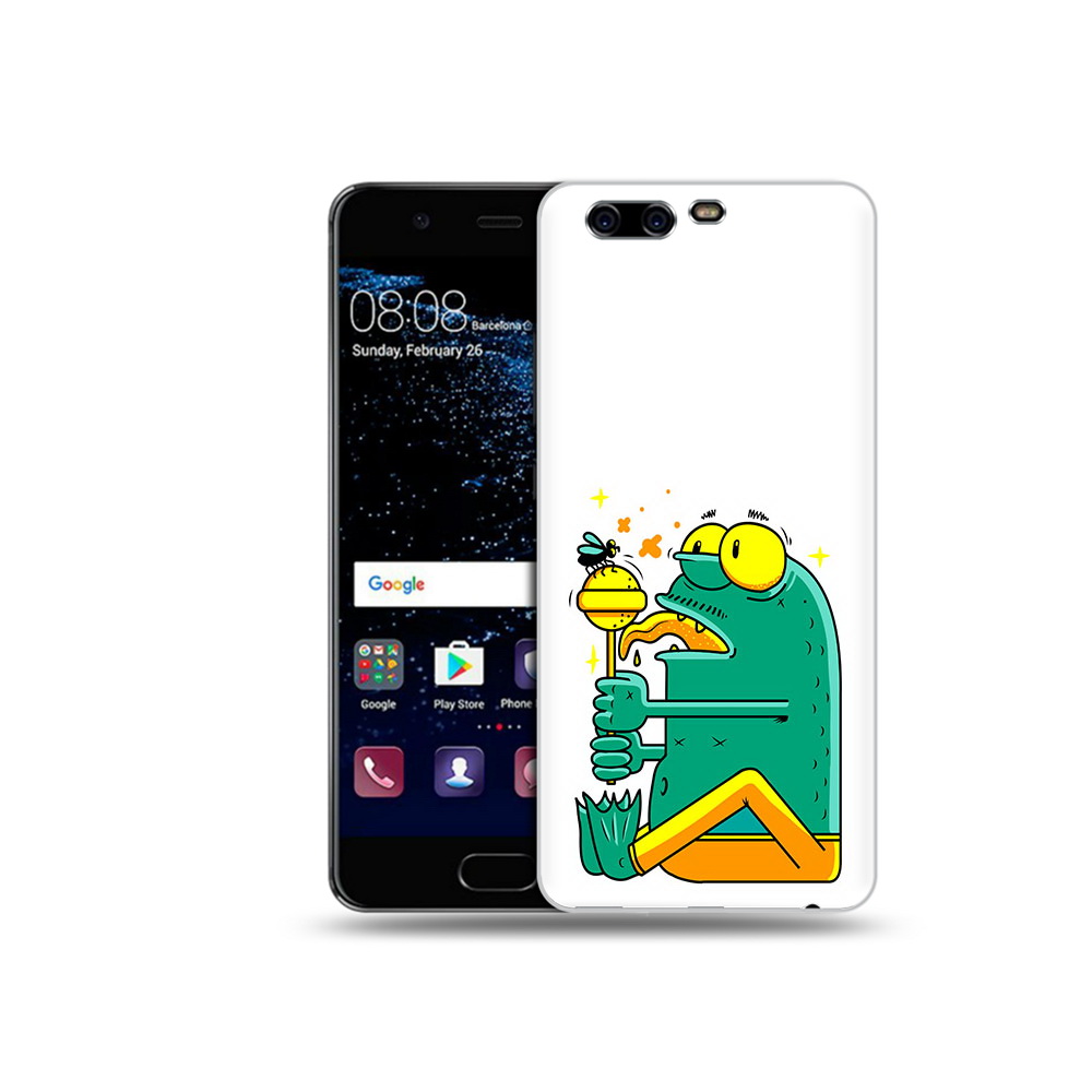 

Чехол MyPads Tocco для Huawei P10 Зеленая лягушка с чупа чупсом (PT60870.50.85), Прозрачный, Tocco