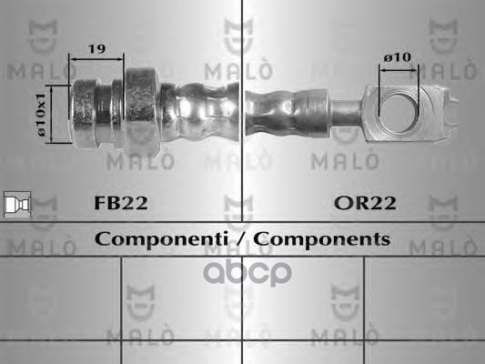 

Шланг Тормозной Malo арт. 80894