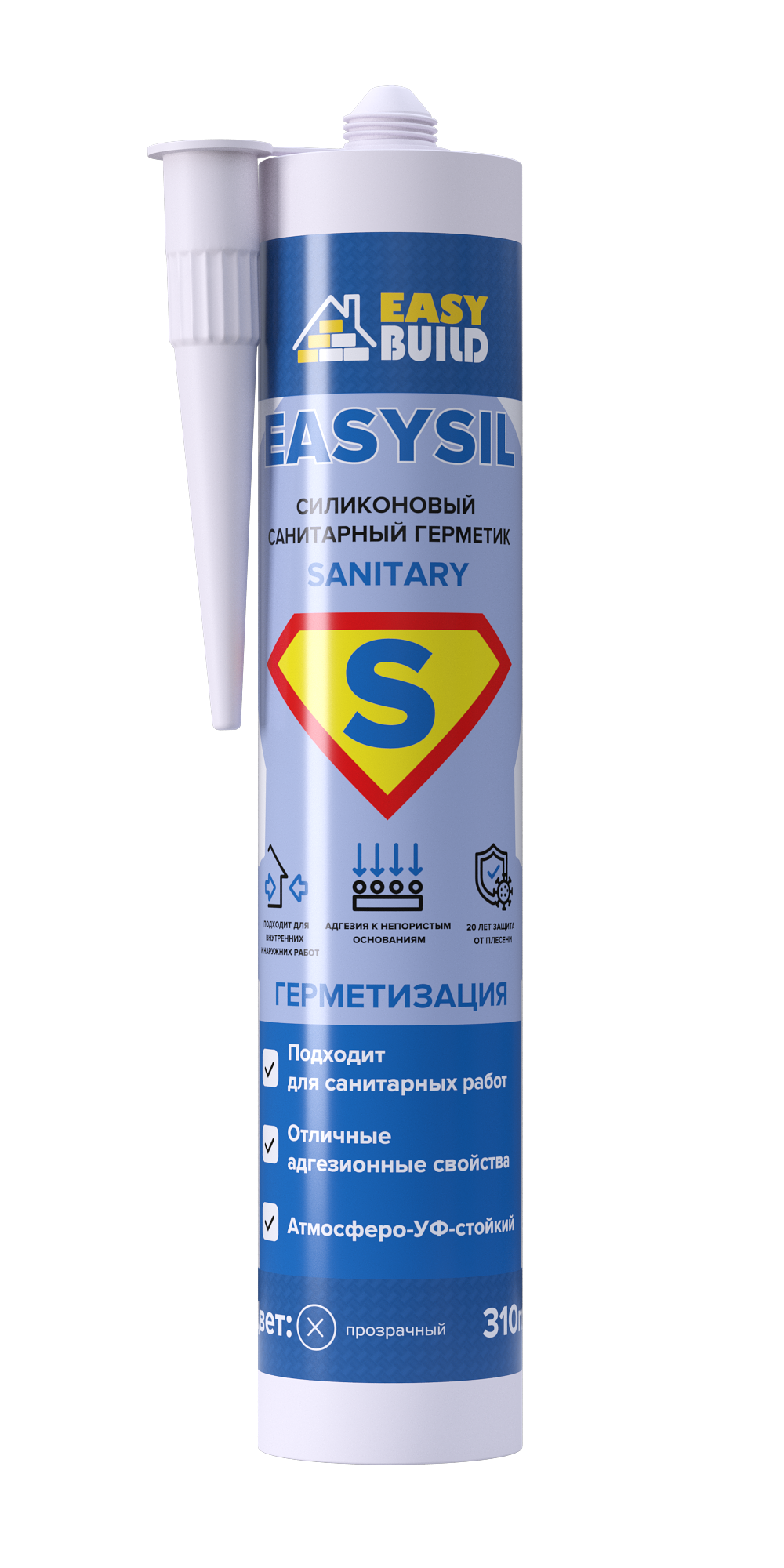 Герметик силиконовый Easysil Sanitary прозрачный