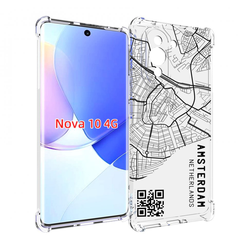 

Чехол MyPads схема-амстердам для Huawei Nova 10, Прозрачный, Tocco