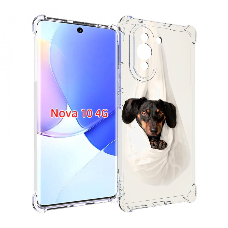 

Чехол MyPads такса собака для Huawei Nova 10, Прозрачный, Tocco