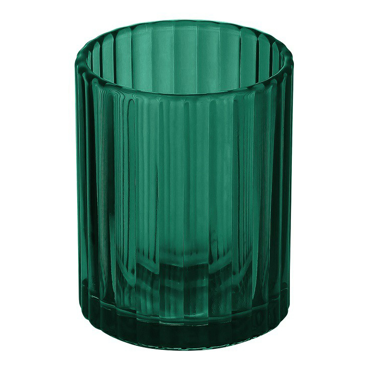Стакан для ванных принадлежностей Marble Atmosphere of art Emerald из цветного стекла