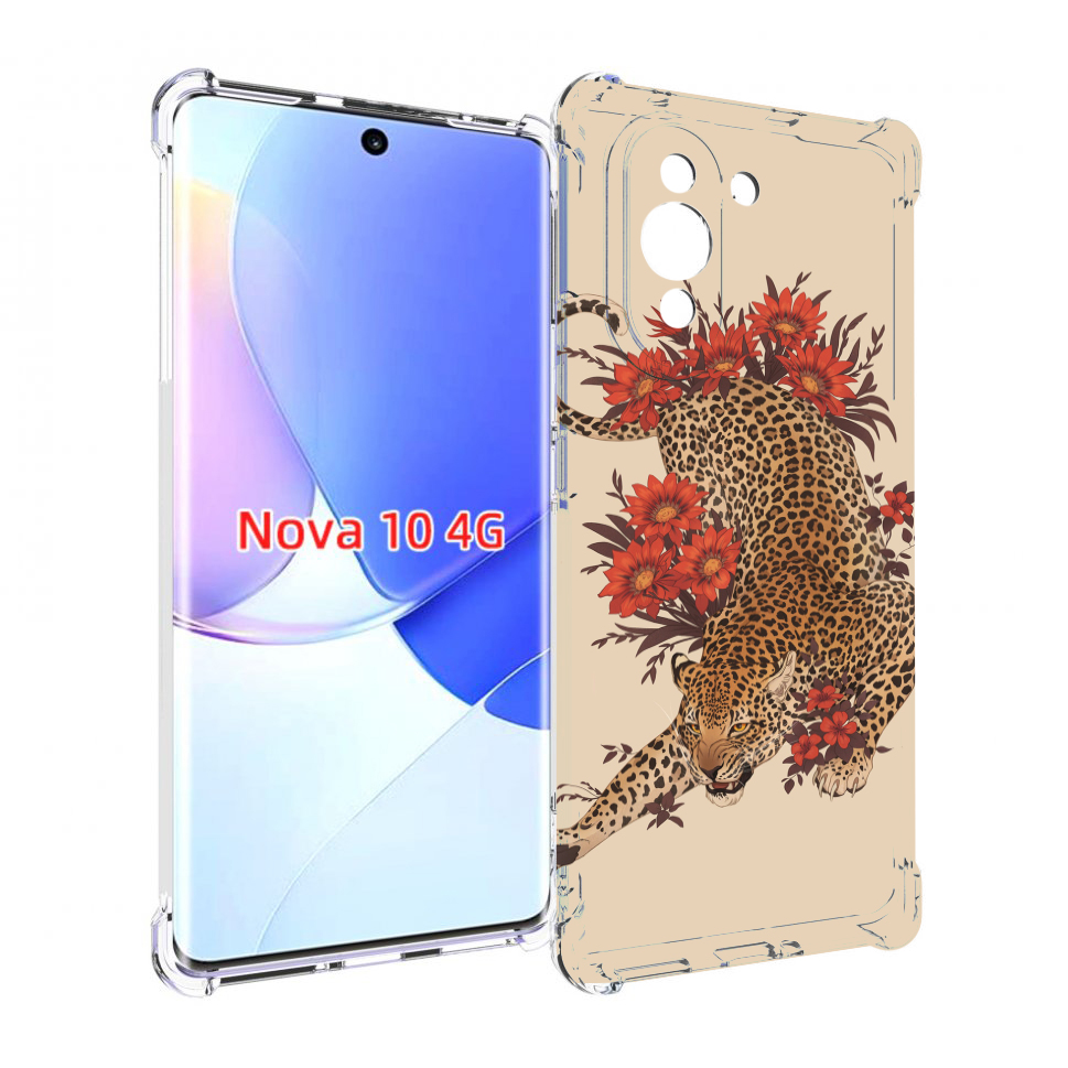 

Чехол MyPads тигр-из-цветов для Huawei Nova 10, Прозрачный, Tocco