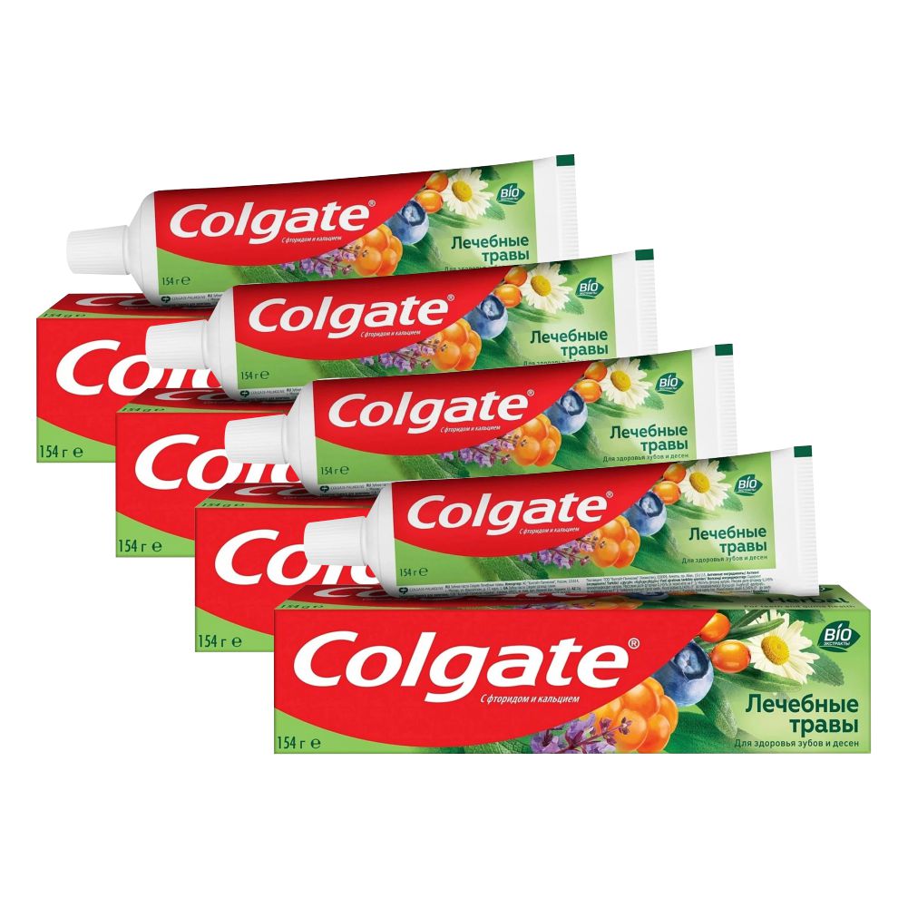Комплект Colgate зубная паста Лечебные Травы 100 мл х 4 шт. зубная паста colgate лечебные травы ромашка 150 мл