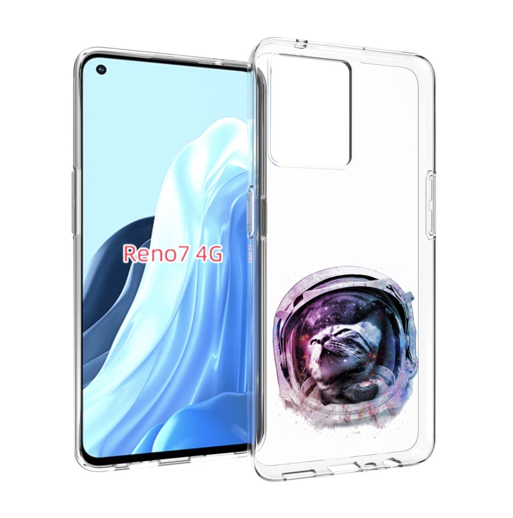 

Чехол MyPads кот в шлеме для OPPO RENO 7 4G, Прозрачный, Tocco