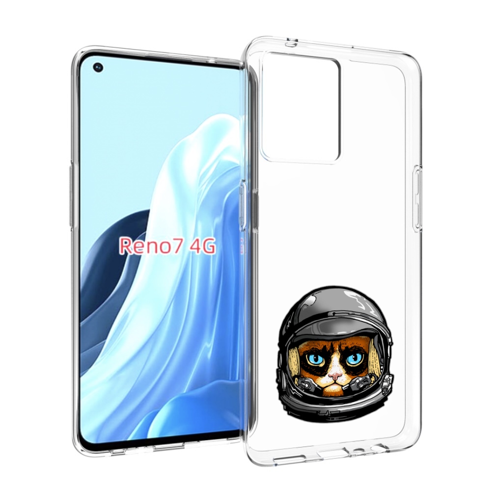 

Чехол MyPads кот космонавт для OPPO RENO 7 4G, Прозрачный, Tocco