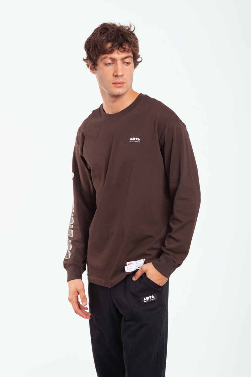 

Лонгслив мужской Anta SKATE 852338408 коричневый XL, SKATE 852338408