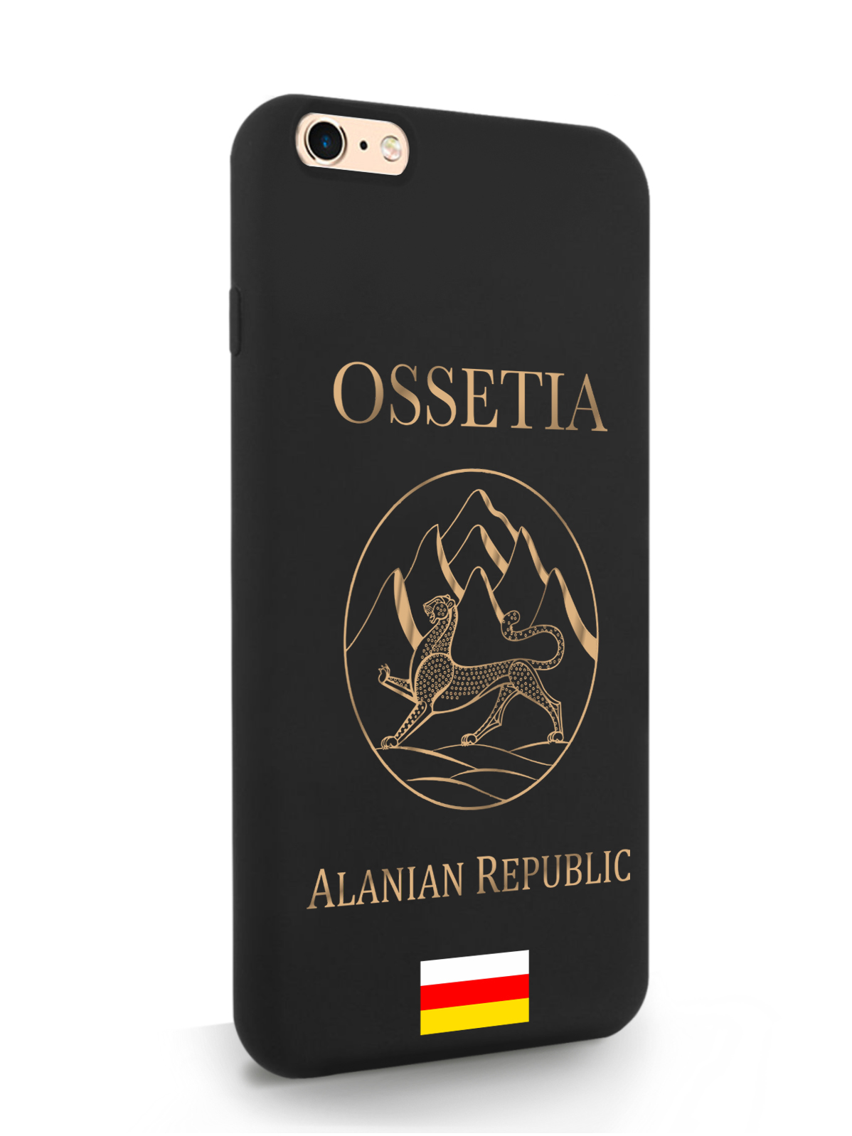 

Чехол MustHaveCase для iPhone 6/6s Plus Золотой Герб Северной Осетии, черный, Золотистый;черный