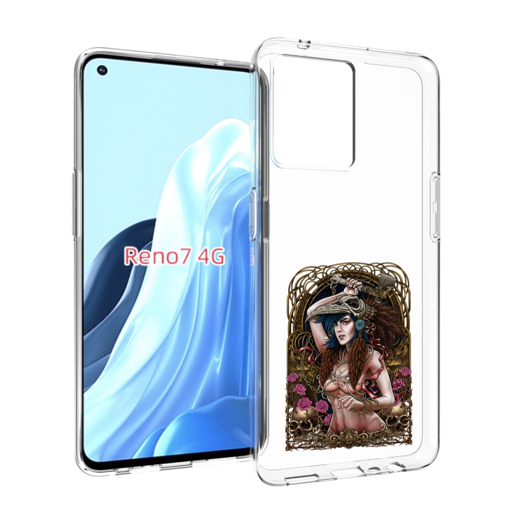 

Чехол MyPads красивая девушка рисунок для OPPO RENO 7 4G, Прозрачный, Tocco