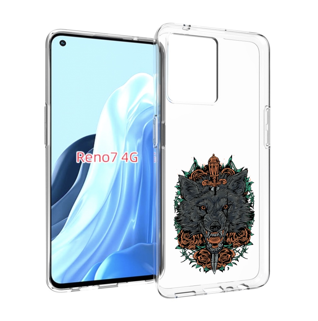 

Чехол MyPads красивый злой волк для OPPO RENO 7 4G, Прозрачный, Tocco