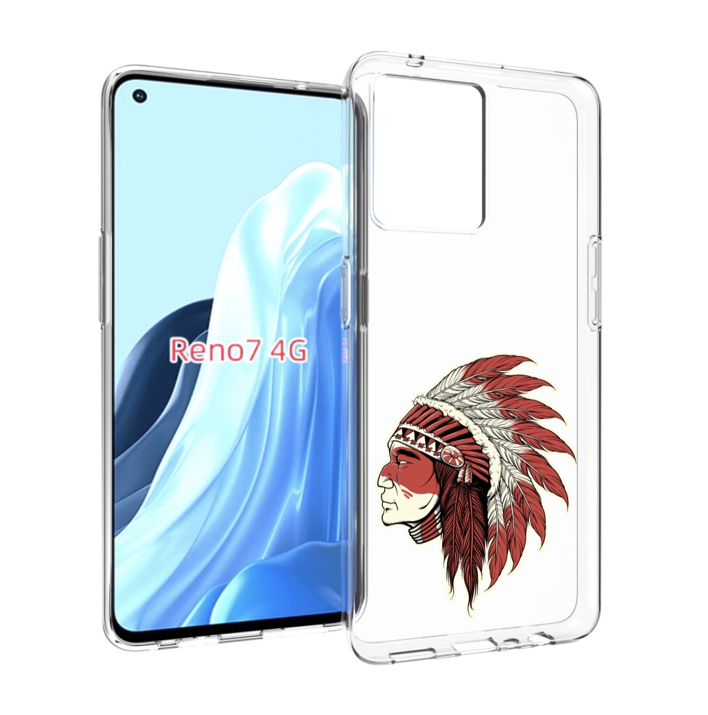 

Чехол MyPads красный индеец для OPPO RENO 7 4G, Прозрачный, Tocco