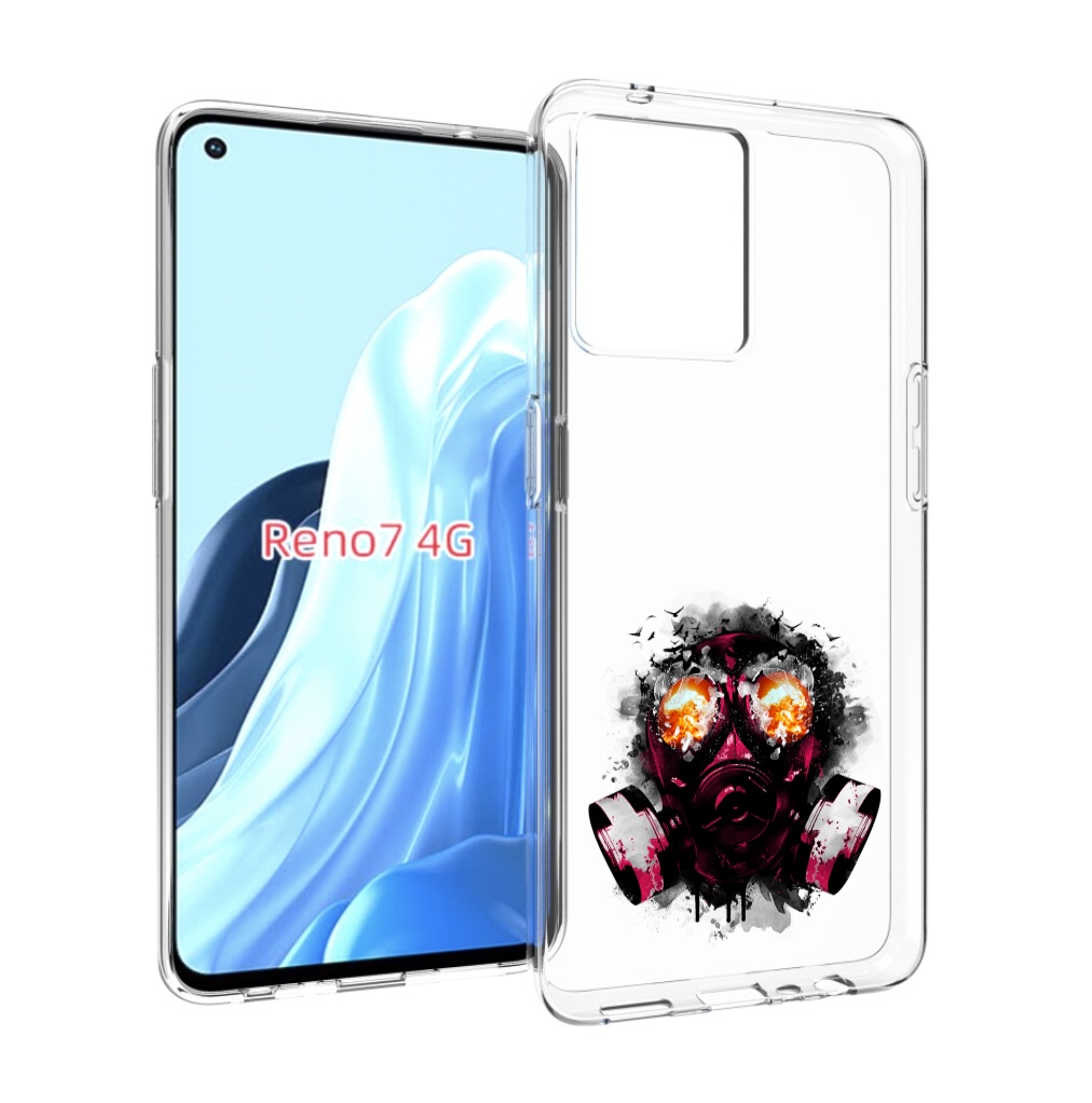 

Чехол MyPads красный противогаз для OPPO RENO 7 4G, Прозрачный, Tocco