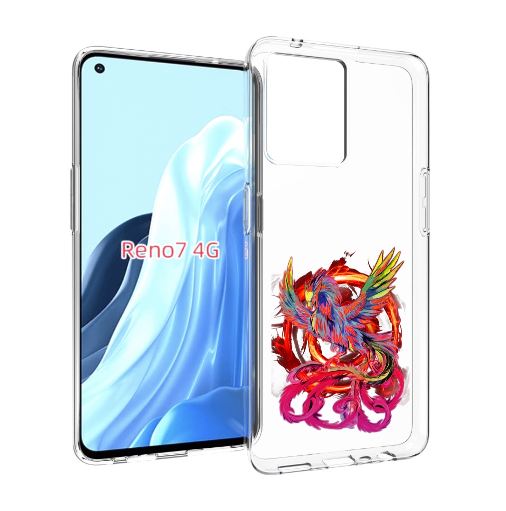 

Чехол MyPads красочный феникс для OPPO RENO 7 4G, Прозрачный, Tocco