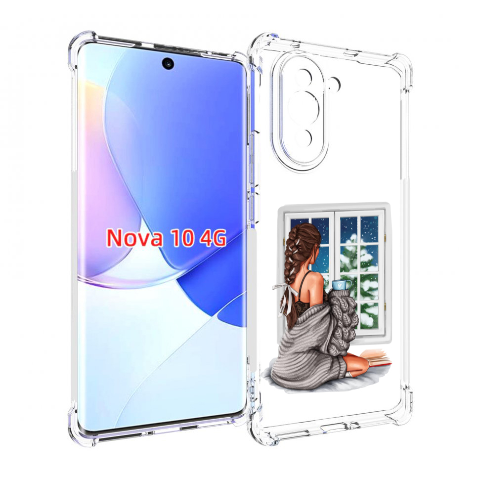 

Чехол MyPads уютное-зимнее-окно женский для Huawei Nova 10, Прозрачный, Tocco