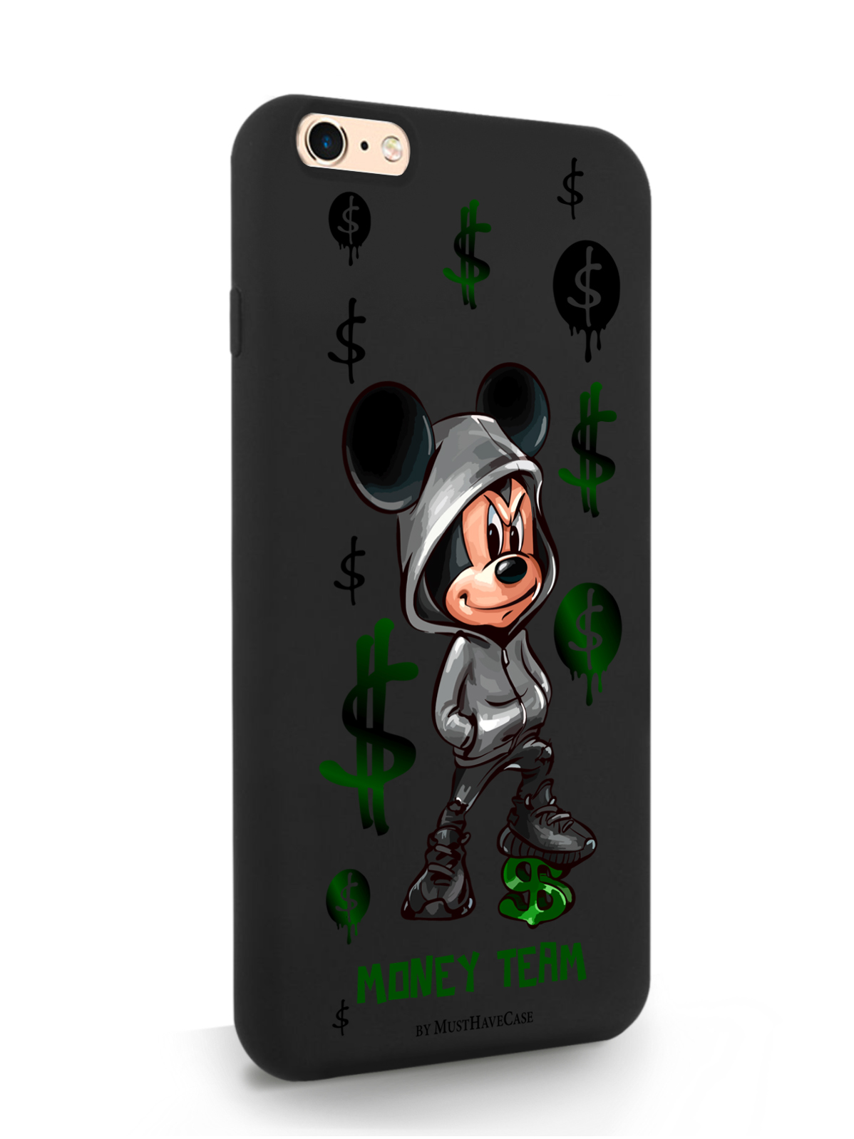 

Чехол MustHaveCase для iPhone 6/6s Plus Богатый Мышонок, черный, Черный;зеленый;серый