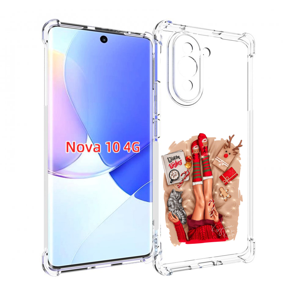 

Чехол MyPads уютный-арт женский для Huawei Nova 10, Прозрачный, Tocco