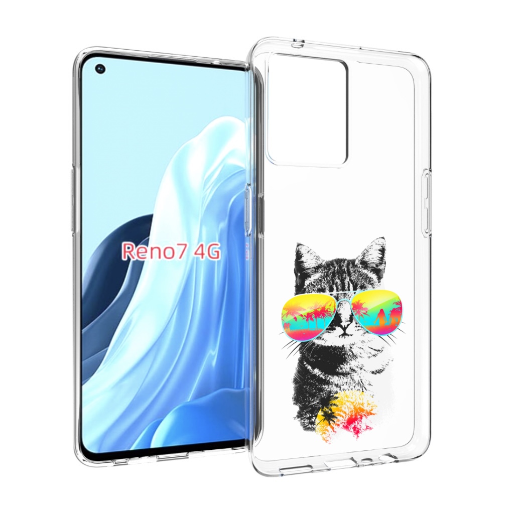 

Чехол MyPads крутой кот для OPPO RENO 7 4G, Прозрачный, Tocco