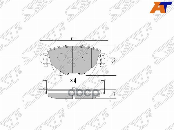 

Колодки тормозные зад FORD MONDEO 00-07 1шт SAT ST-1219894