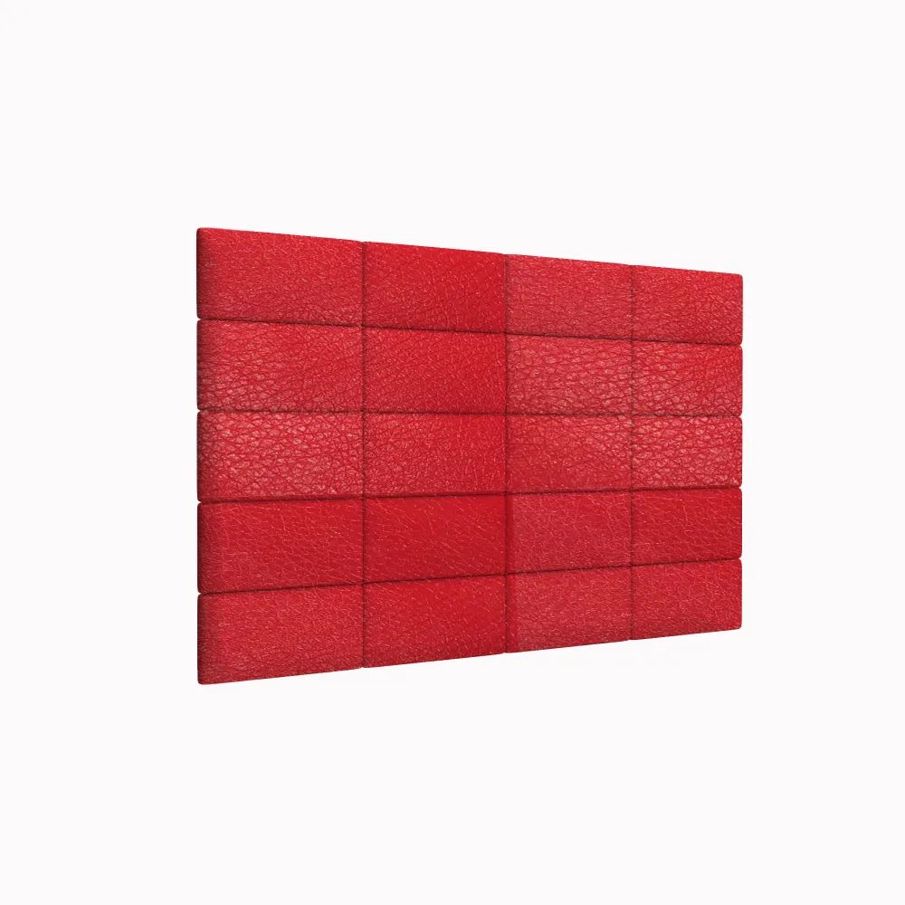 Стеновая панель Eco Leather Red 15х30 см 4 шт.