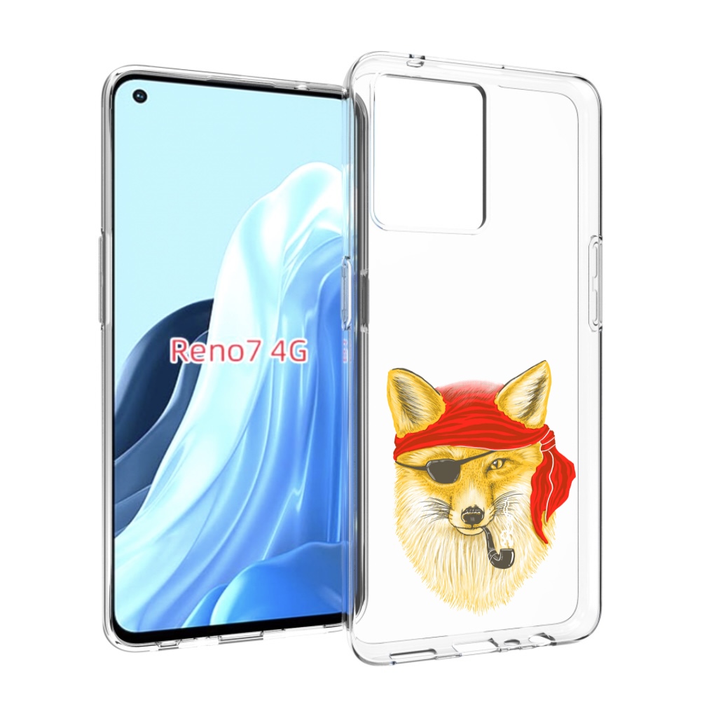 Чехол MyPads лиса-пират для OPPO RENO 7 4G