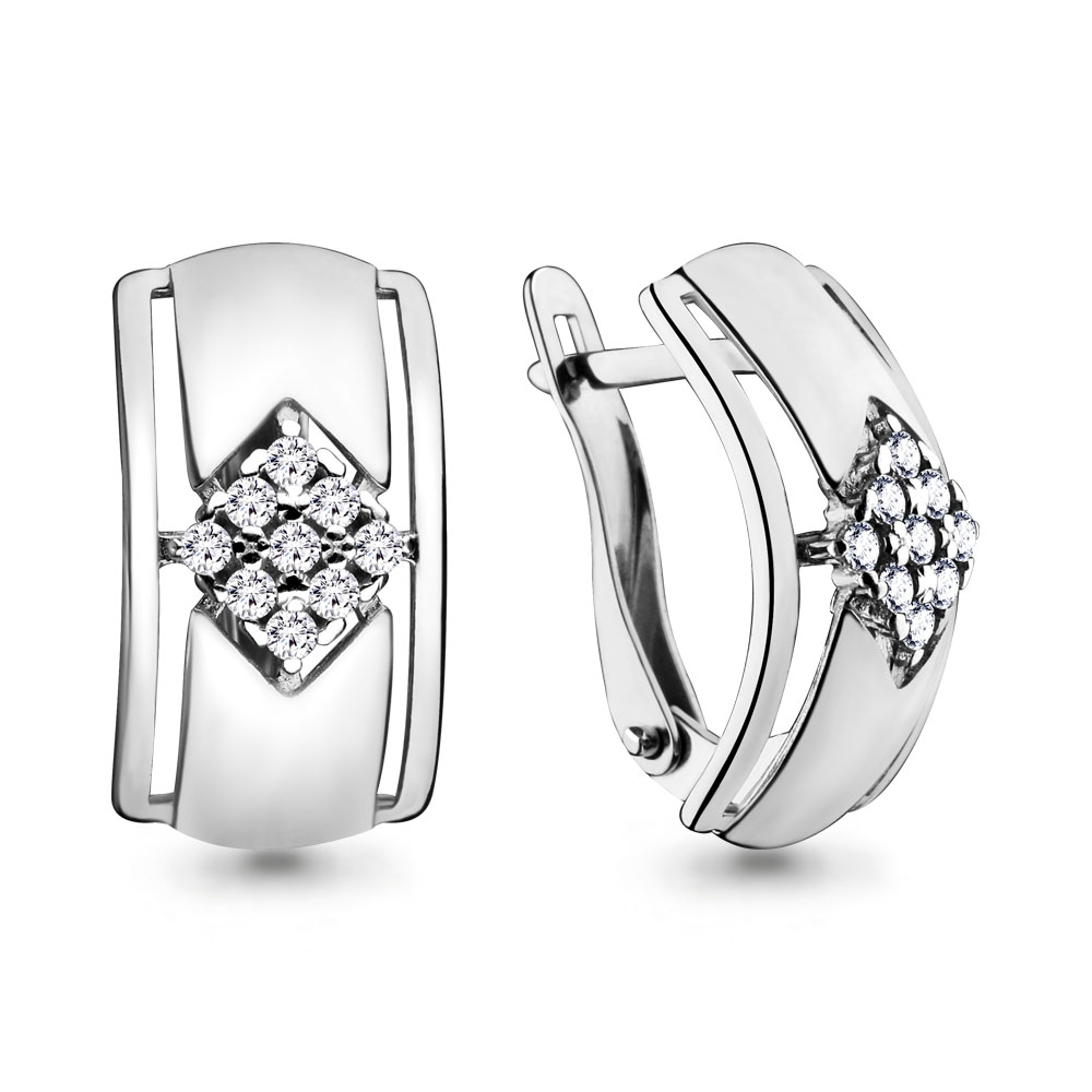 

Серьги из серебра с фианитом Aquamarine 46131А_925_р, 46131А_925_р