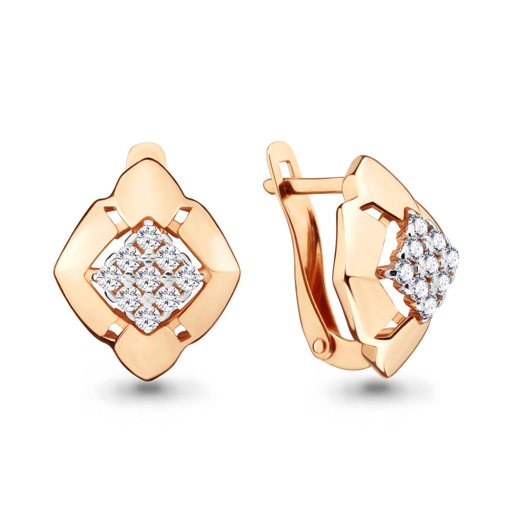 

Серьги из серебра с фианитом Aquamarine 46132А_925_з, 46132А_925_з