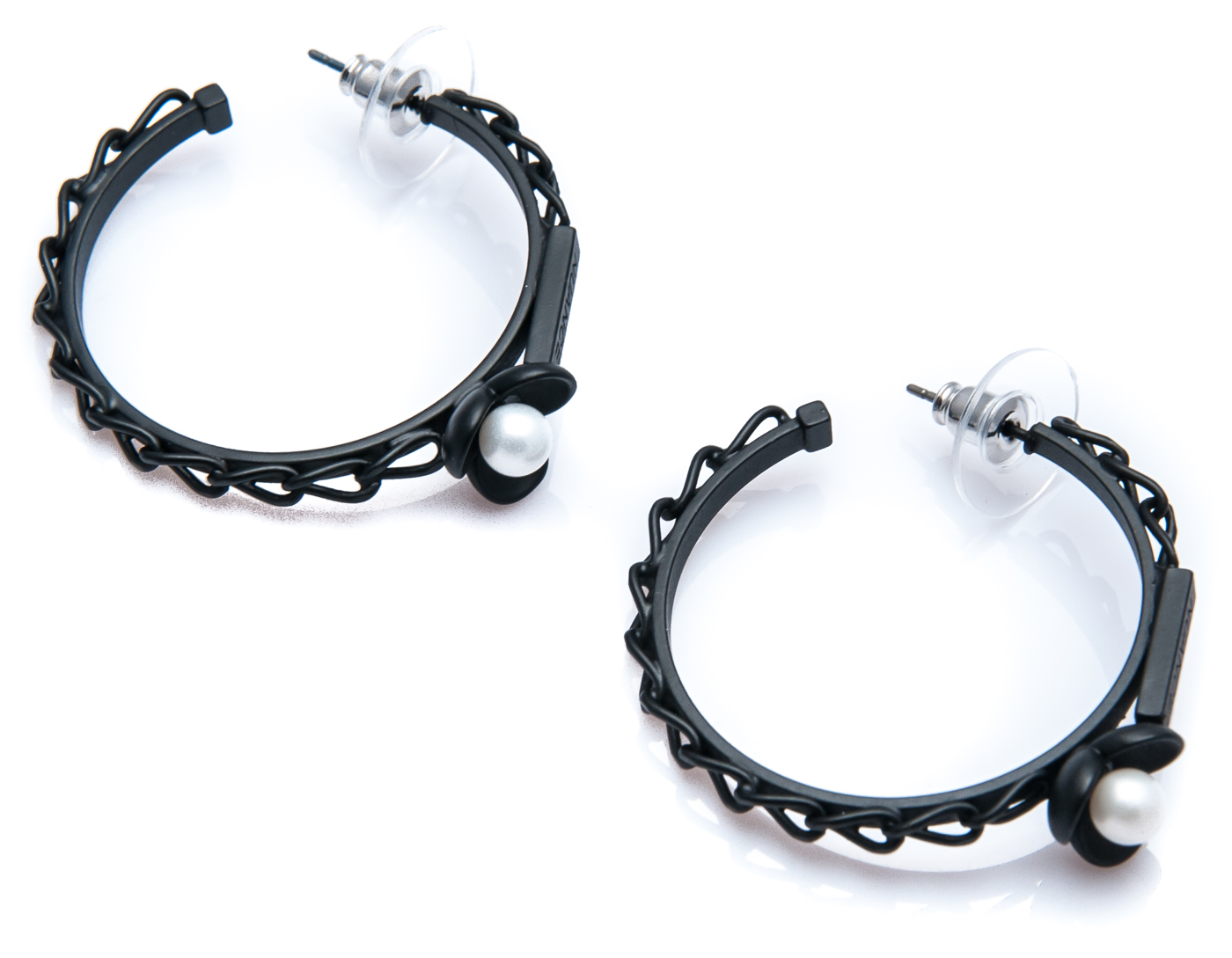 

Серьги-кольца из бижутерного сплава с жемчугом Nuance NFN-1709-114, NFN-1709-114