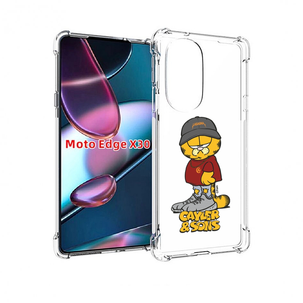 

Чехол MyPads кот-в-кроссовках для Motorola Moto Edge X30, Прозрачный, Tocco