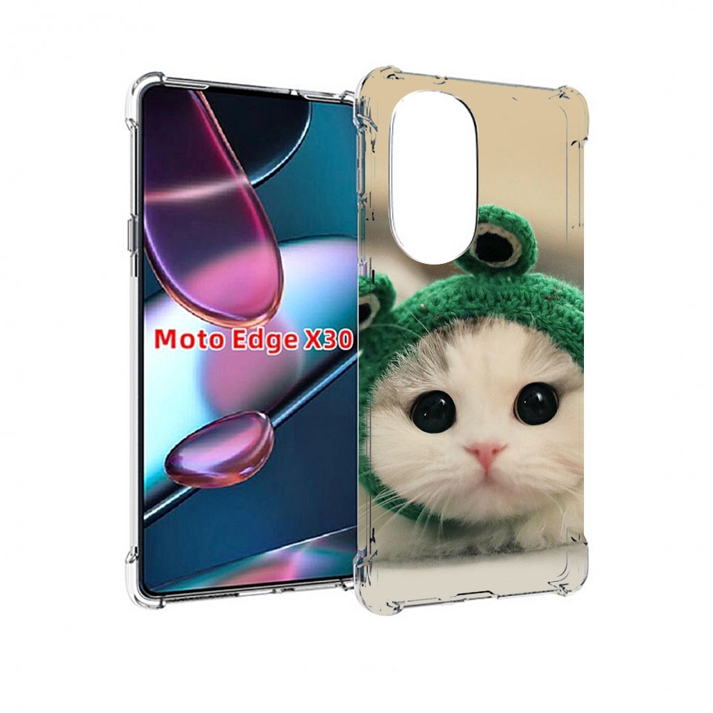

Чехол MyPads кот-лягушка детский для Motorola Moto Edge X30, Прозрачный, Tocco