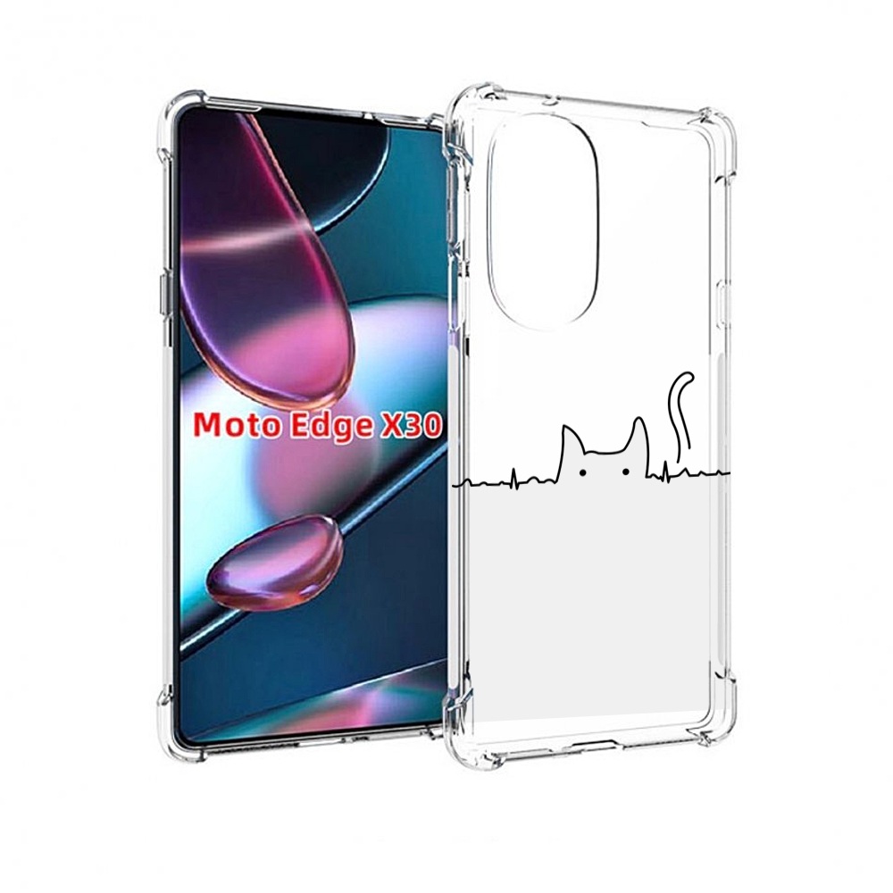

Чехол MyPads кот-музыкальный для Motorola Moto Edge X30, Прозрачный, Tocco