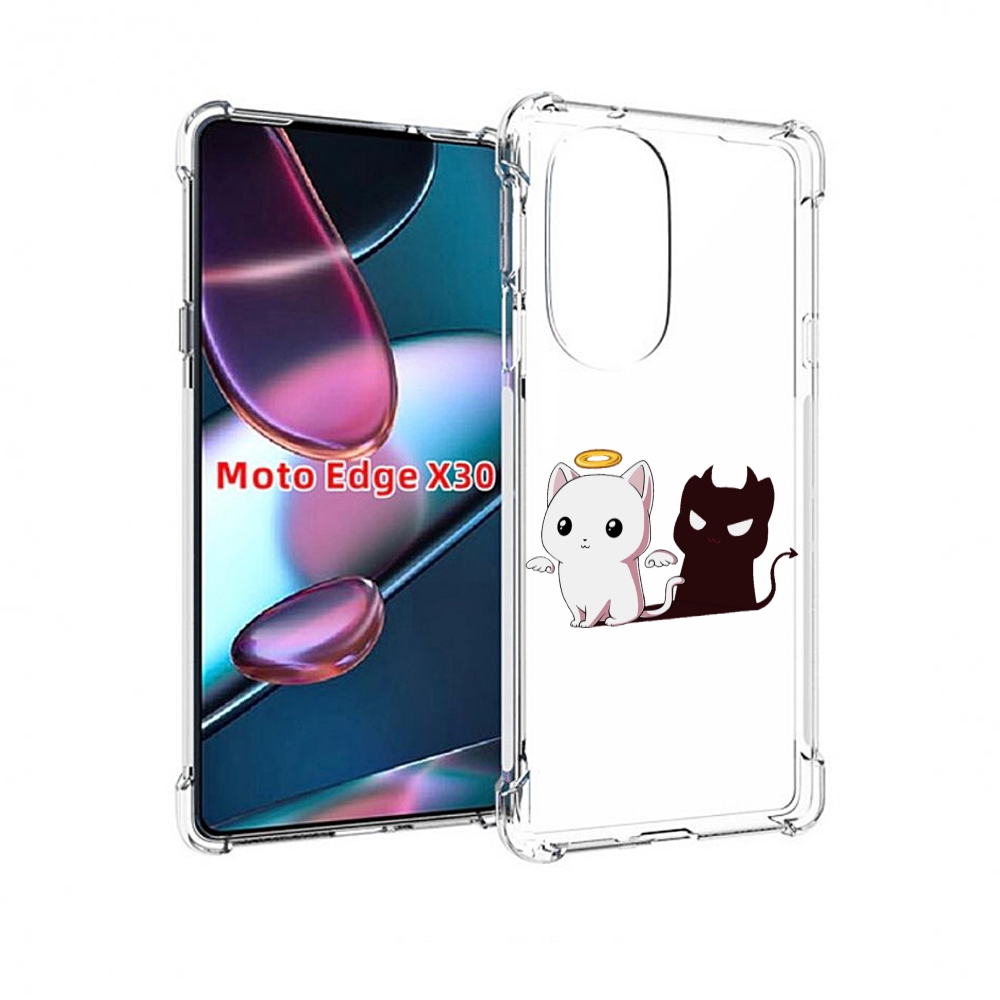 

Чехол MyPads котик-с-злой-тенью для Motorola Moto Edge X30, Прозрачный, Tocco
