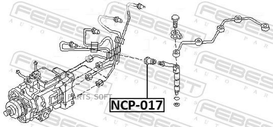 

Втулка Уплотнительная Топливной Форсунки Nissan Amb Ae50 1998.10- Febest Ncp-017 Febest N