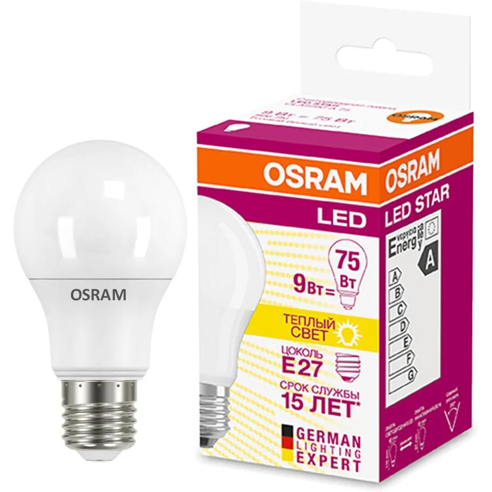 

Упаковка светодиодных ламп OSRAM LED STAR CLASSIC A75 E27 9W/827 4052899971554 x10, LED STAR CLASSIC A75 E2