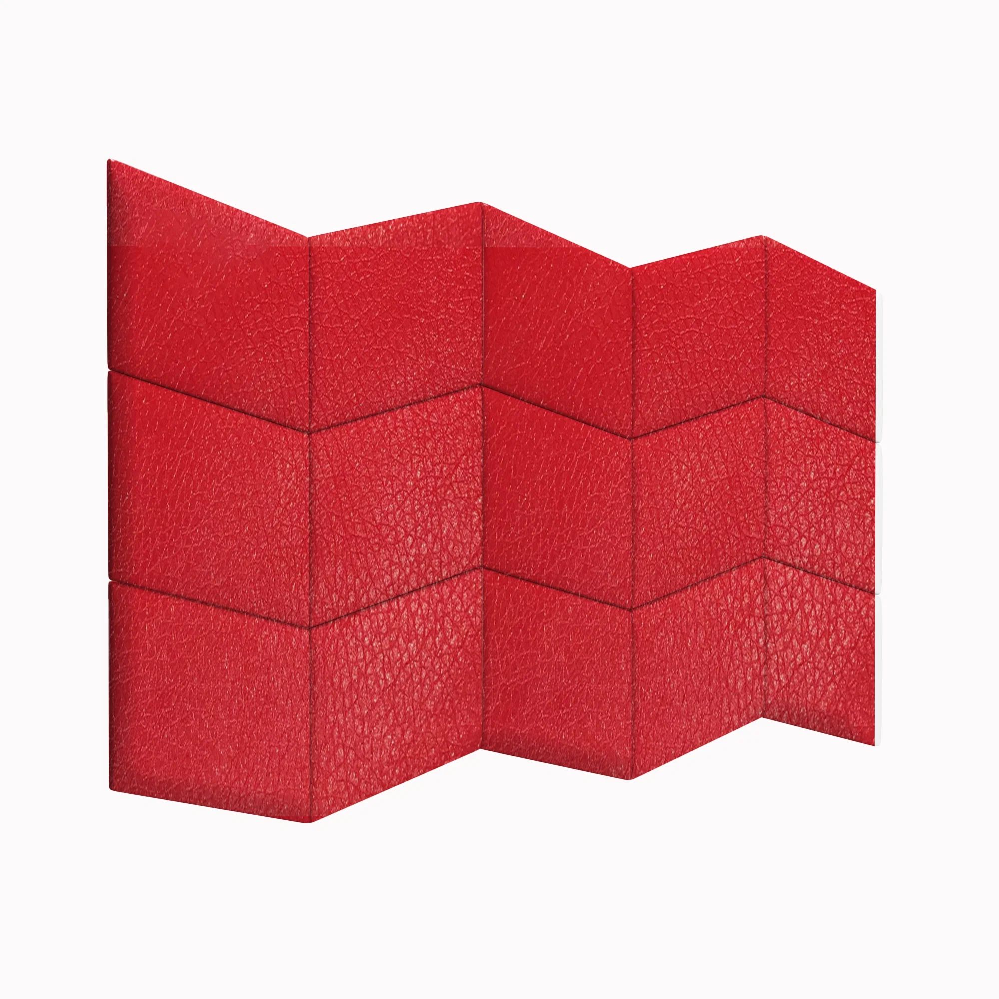 фото Стеновая панель eco leather red 30х45pl см 2 шт. tartilla