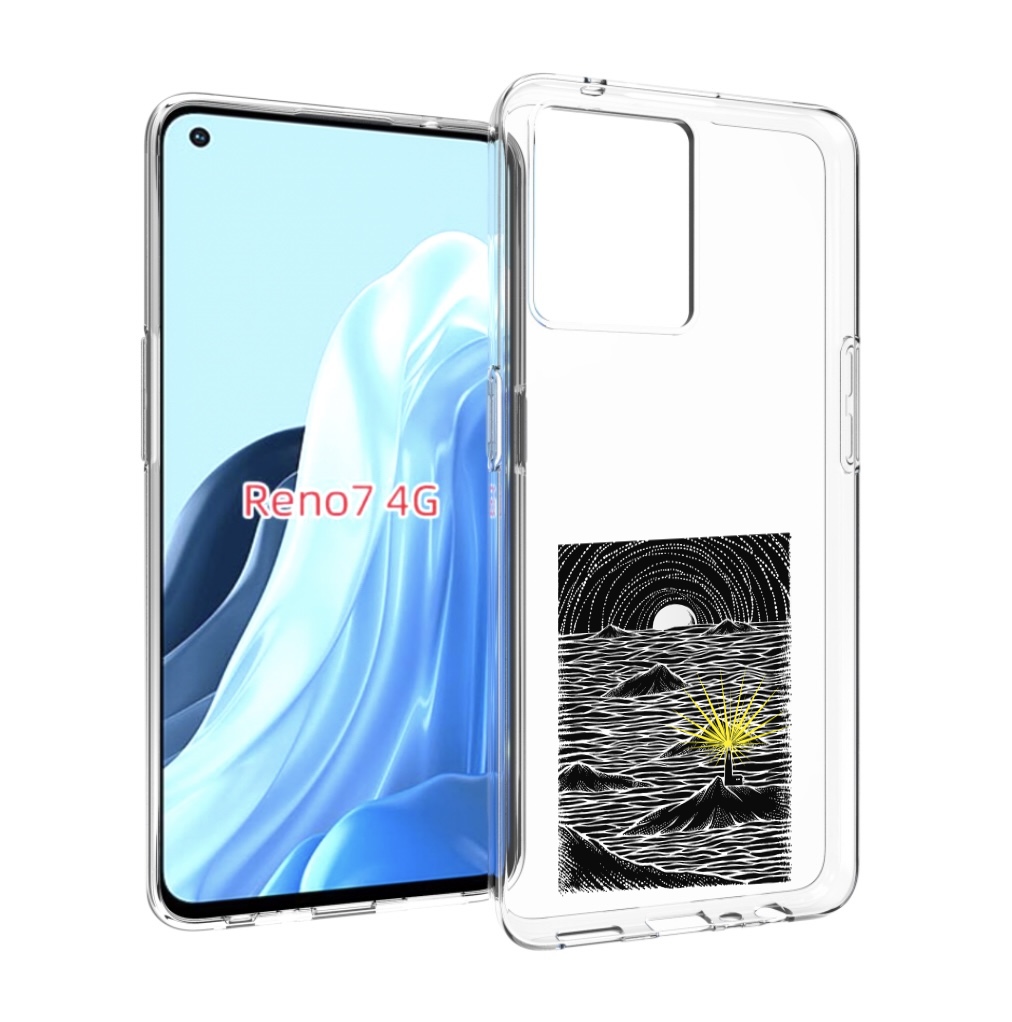 

Чехол MyPads маяк в черно белом море для OPPO RENO 7 4G, Прозрачный, Tocco