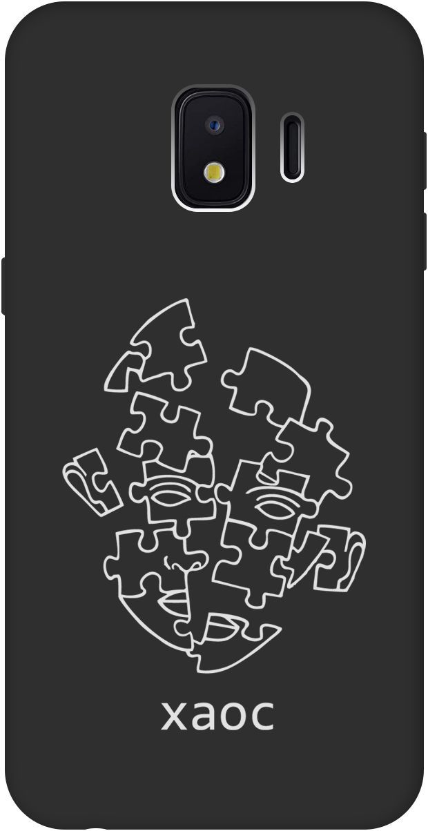 

Матовый чехол на Samsung Galaxy J2 Core с принтом "Chaos W" черный, 8427
