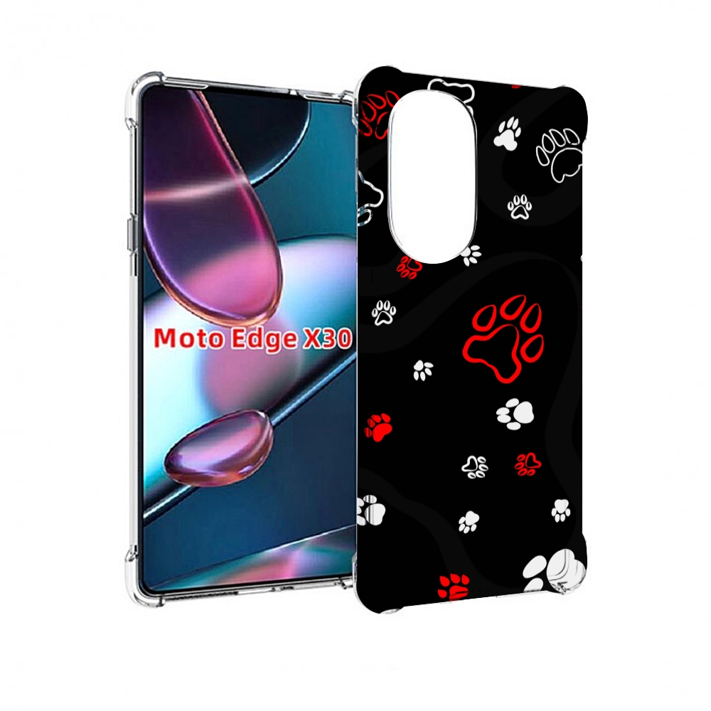 

Чехол MyPads кошачьи-лапки для Motorola Moto Edge X30, Прозрачный, Tocco