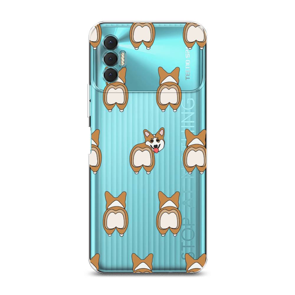 

Чехол Awog на Tecno Spark 8P "Милый корги фон", Разноцветный, 301450-2