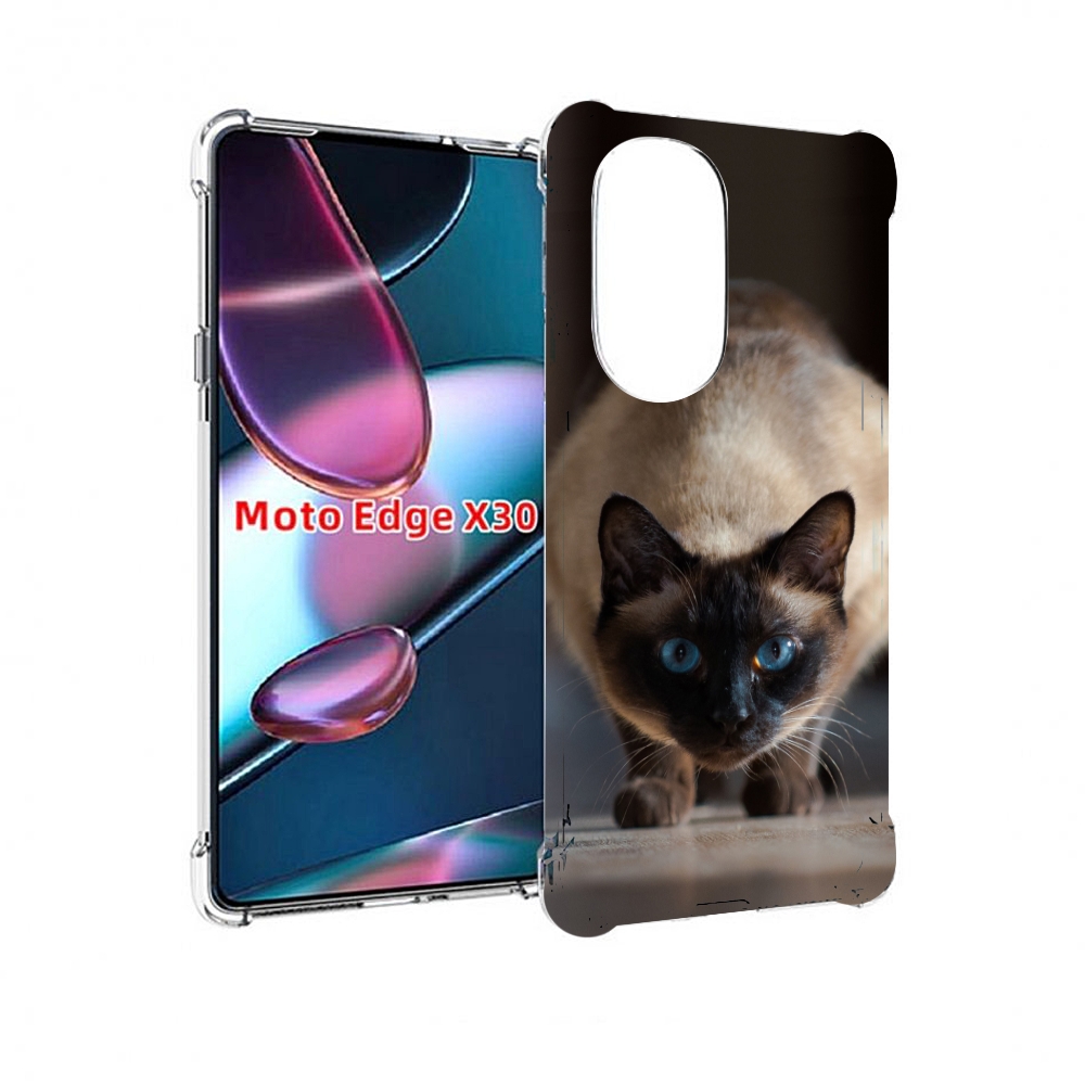 

Чехол MyPads кошка сиамская для Motorola Moto Edge X30, Прозрачный, Tocco