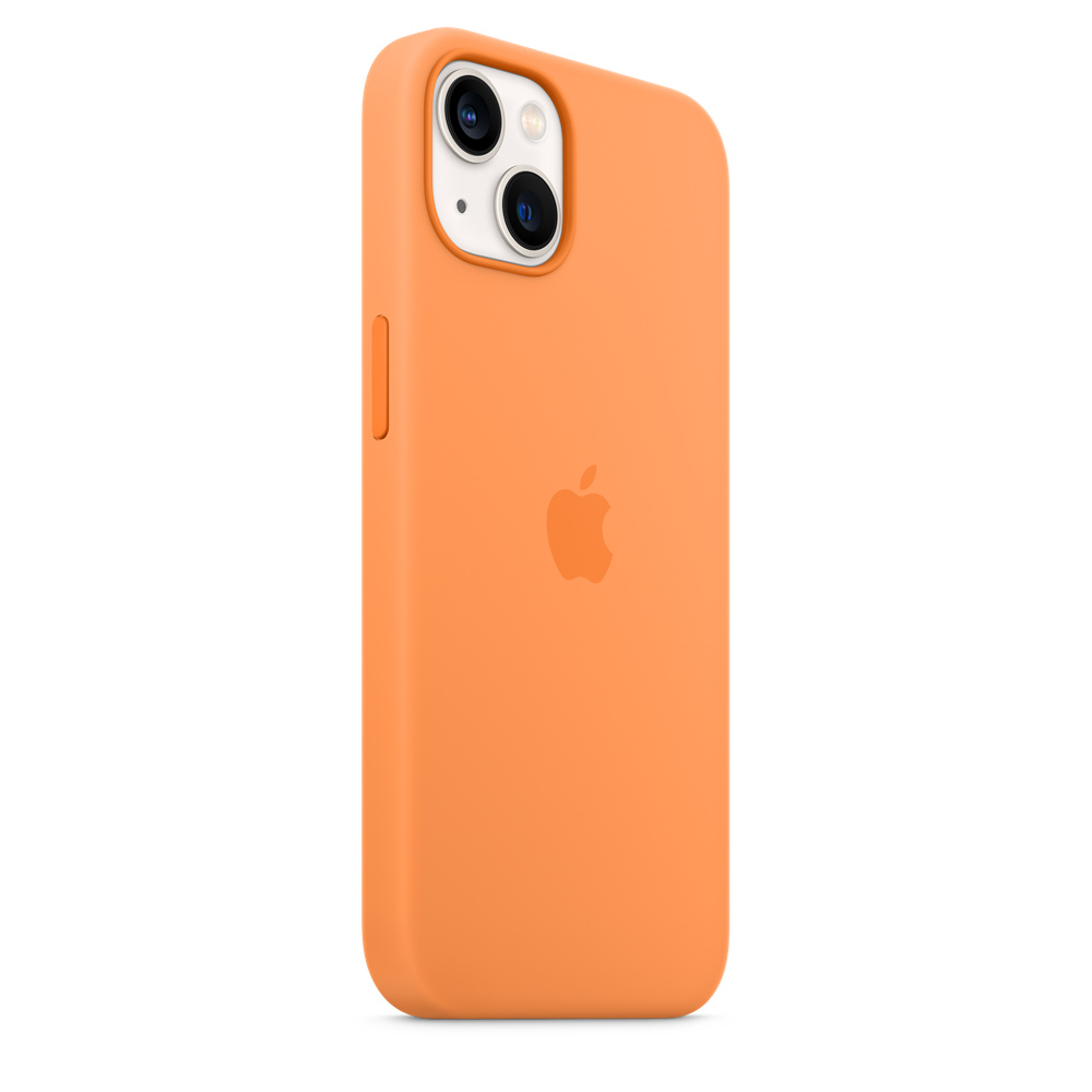 

Чехол Apple iPhone 13 Pro MagSafe Silicone Case (закрытый низ) (солнечный персик), Желтый