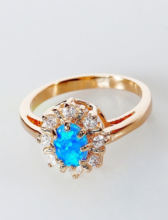 

Кольцо из бижутерного сплава р. Lotus Jewelry 39RCCC39OJK5, опал, 39R-39OJK5