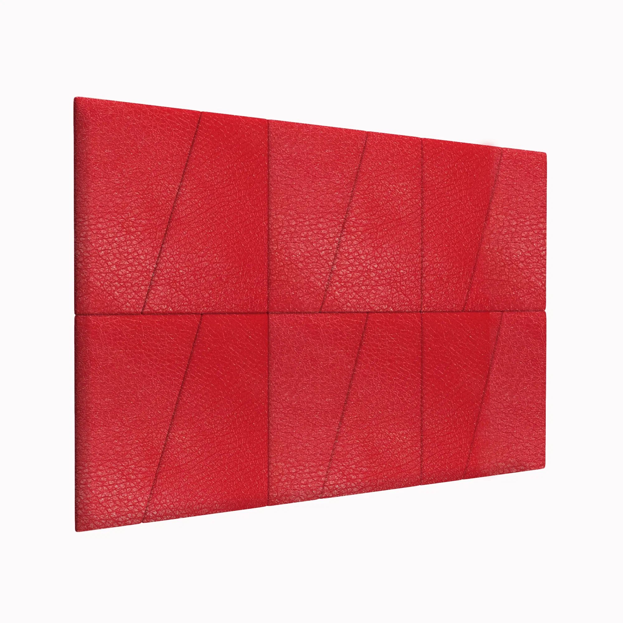 фото Стеновая панель eco leather red 50х50dp см 2 шт. tartilla