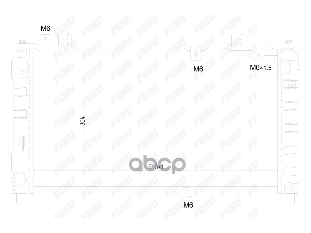 Радиатор Охлаждения Двигателя Fehu Frc1532M