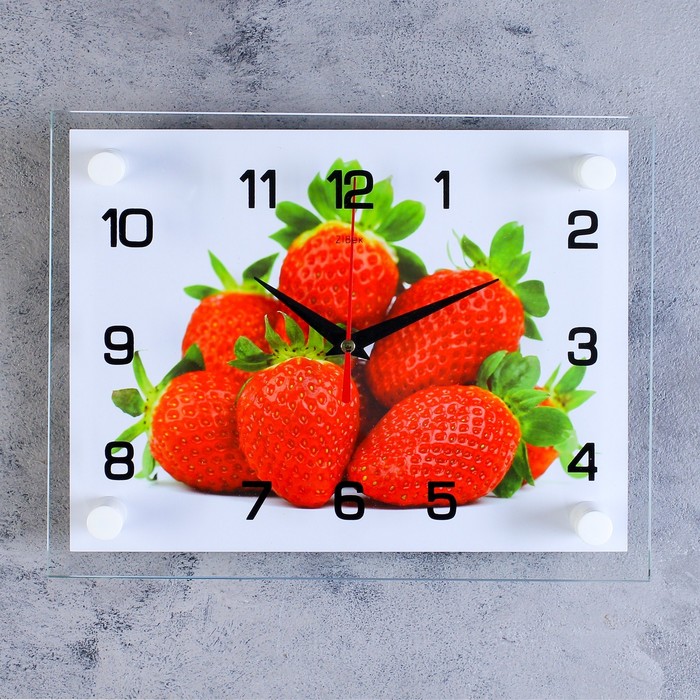 

Часы настенные, серия: Кухня, "Клубника", 20х26 см