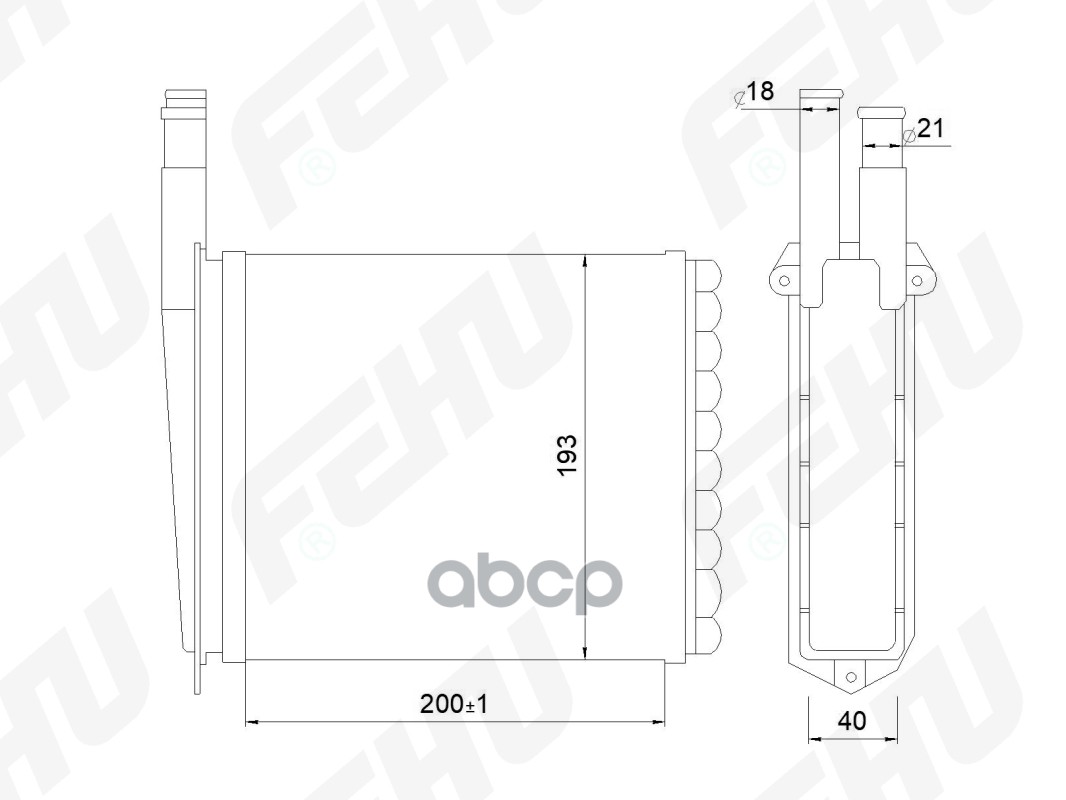 Радиатор Отопителя Fehu Frh1085M