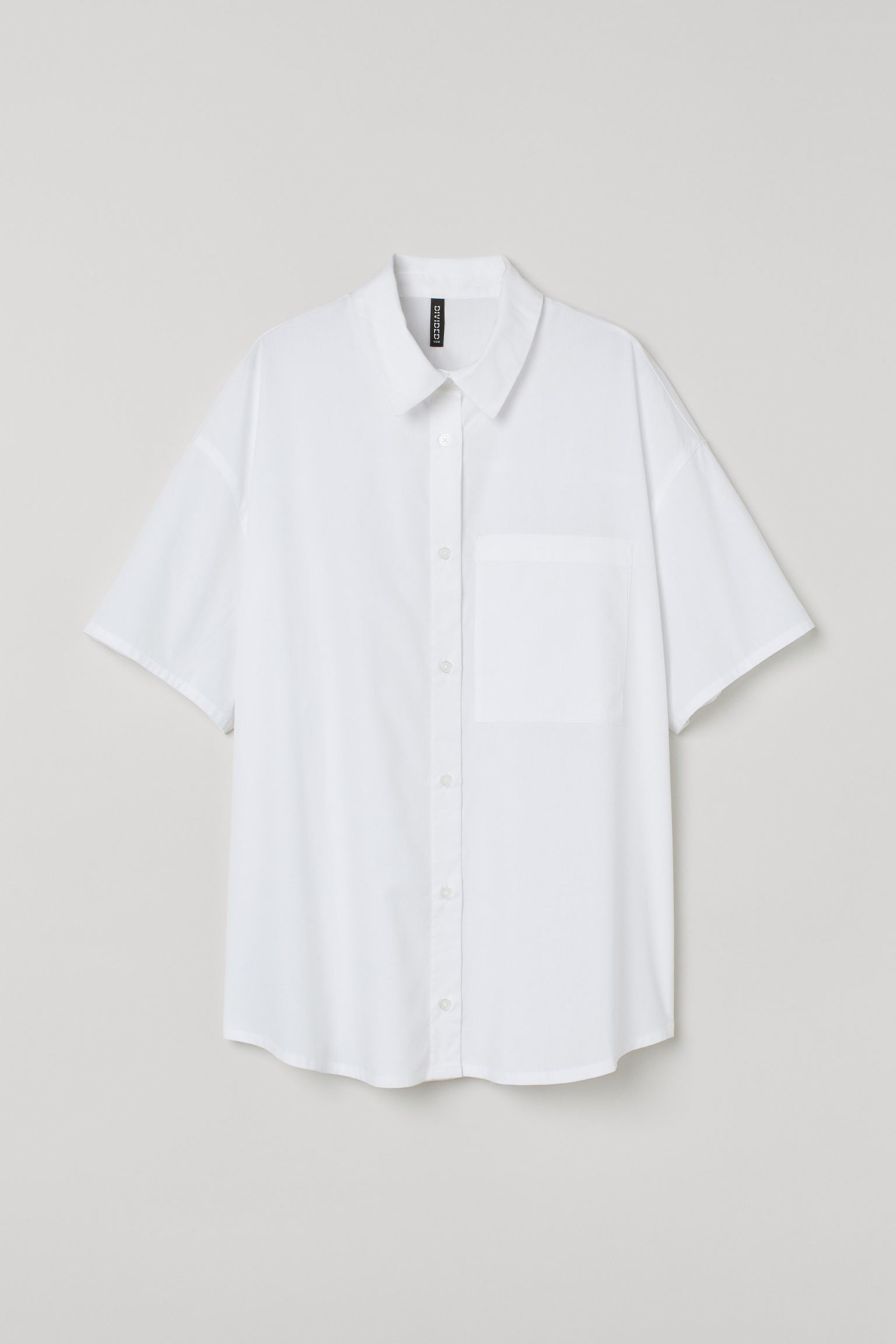 

Рубашка женская H&M 968537007 белая L, Белый, 9685370